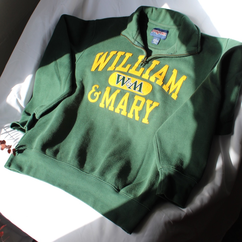 William & Mary JansPort 1/4 Zip Pullover Sweatshirt
